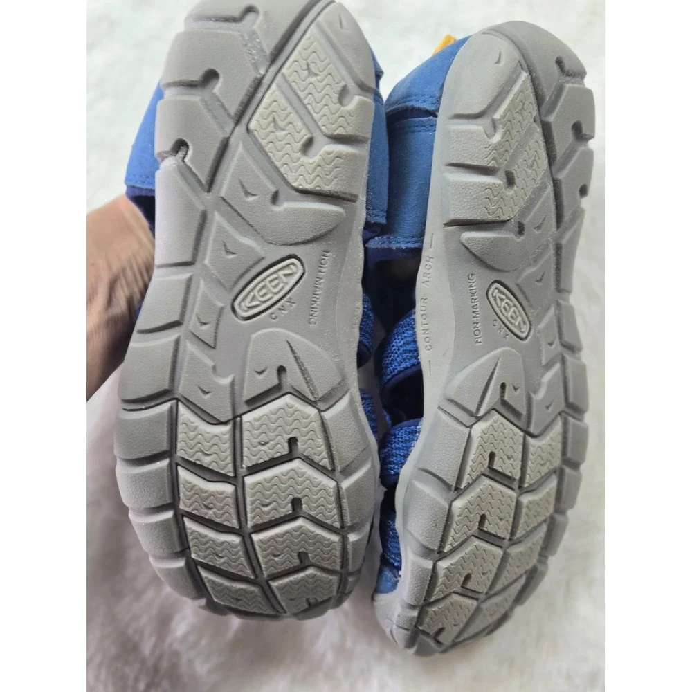 Keen Seacamp II CNX Blue Yellow Water Sandals Size 6 EU 38 Men Boys Outdoor